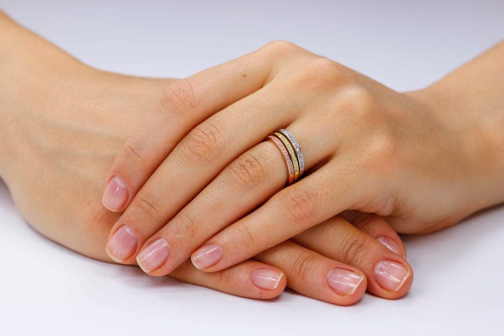 Close Up Of Female Hands With Ring
