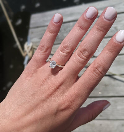 oval solitaire engagement ring