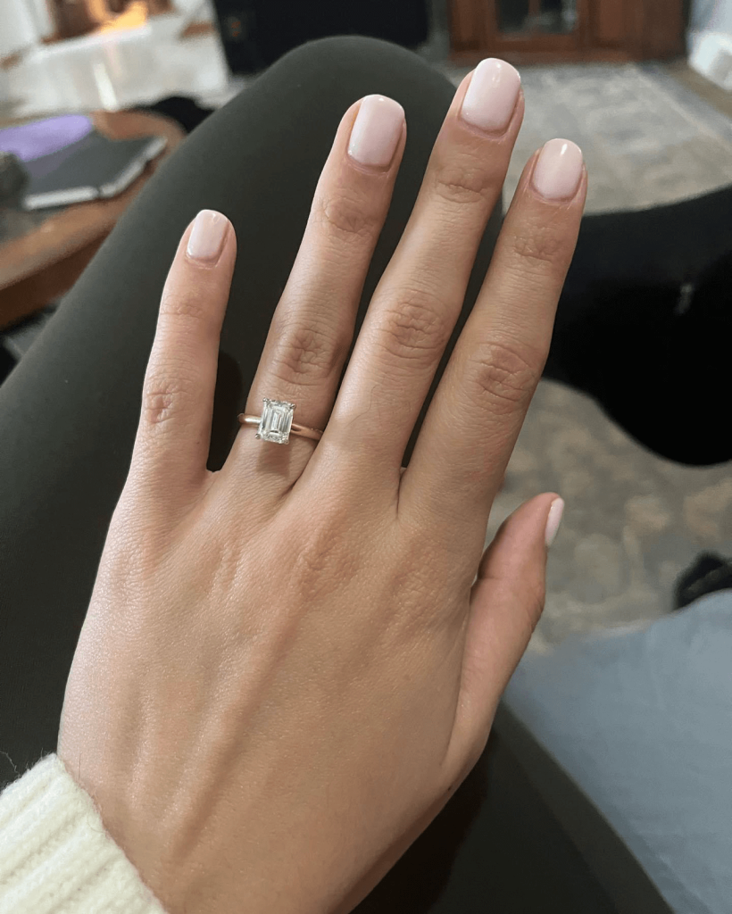 radiant diamond engagement ring