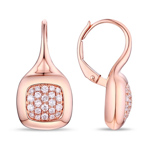 Lūvente 14kt Rose Gold Diamond Earrings