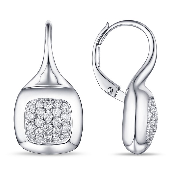 Lūvente 14kt White Gold Diamond Earrings