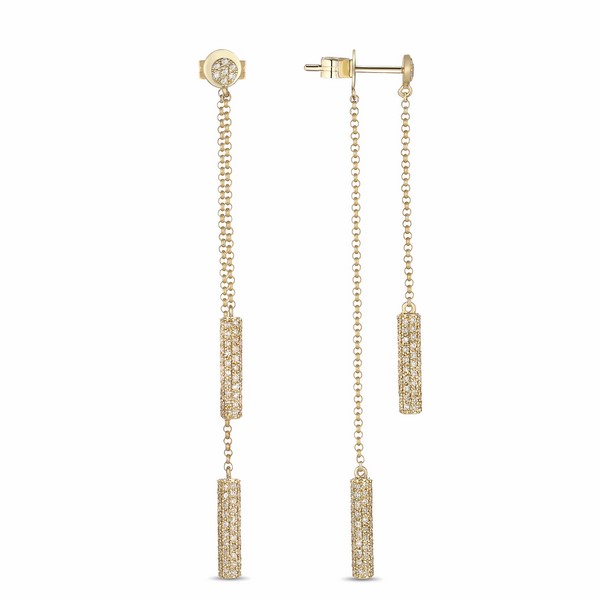 Lūvente 14kt Yellow Gold Diamond Earrings.