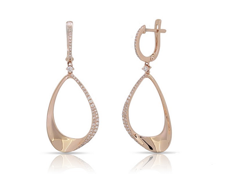 Lūvente 14kt Rose Gold Diamond Earrings