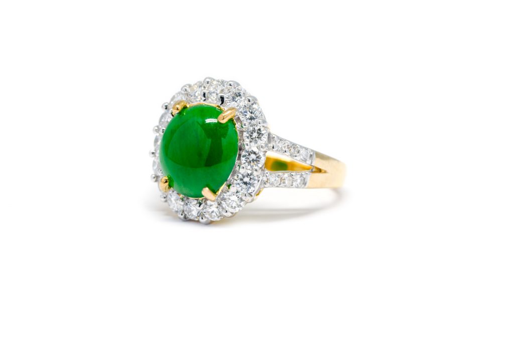 emerald gemstone engagement ring