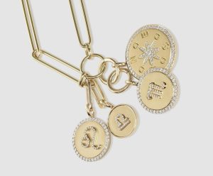 gold zodiac medallion necklaces