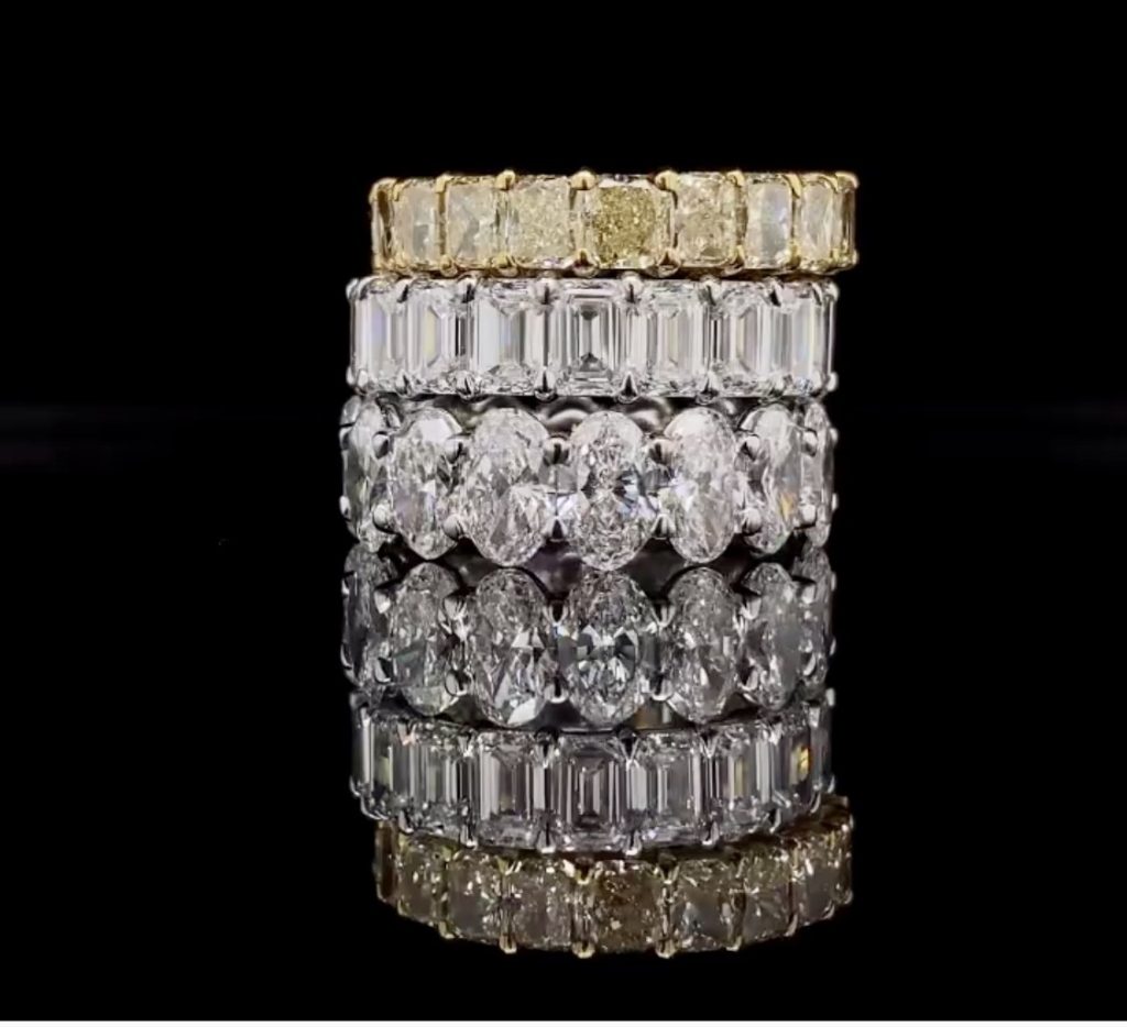 eternity diamond bands stackable rings