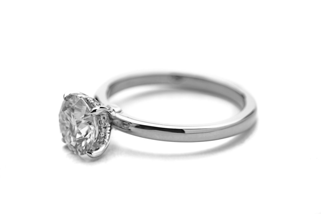 hidden halo engagement ring