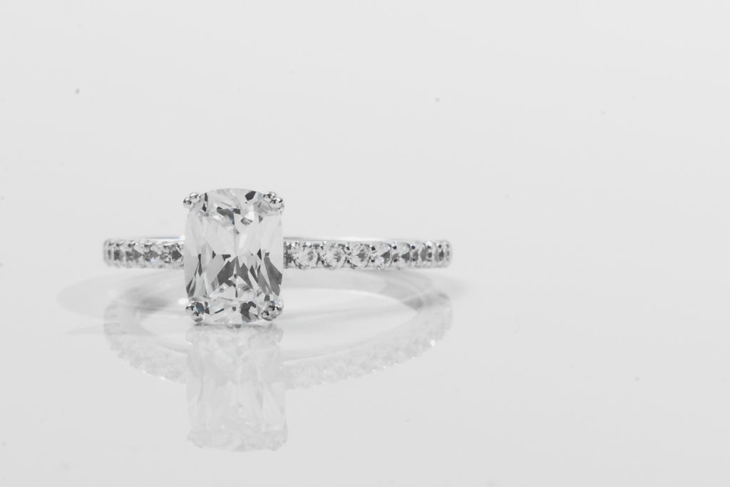 radiant cut engagement ring