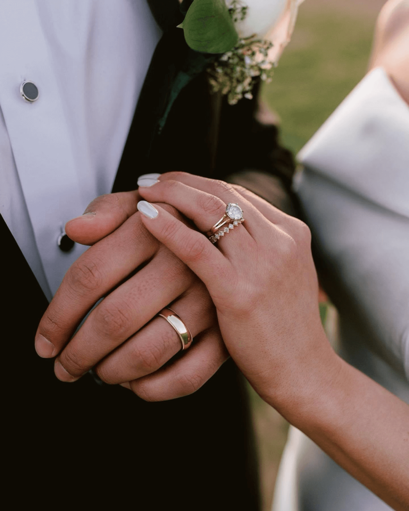 wedding rings - bride and groom